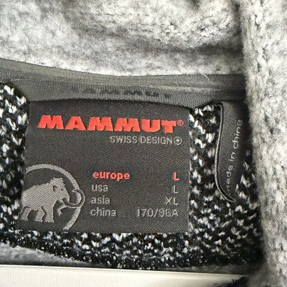 Mammut Jacket Womens Large Gray Fleece Lined Kachemak Full Zip Hooded Outdoor - Picture 2 of 12